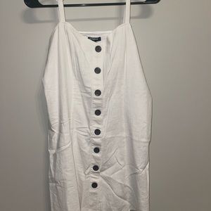 Express white button down dress
